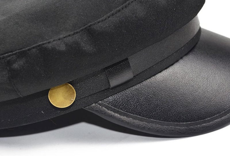 Brcus Mens Womens Newsboy Cap Yacht Captain Sailor Hat Cabbie Baker Boy Peaked Beret - Image 4